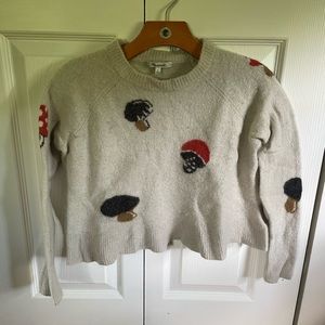 Madewell cropped mushroom sweater
